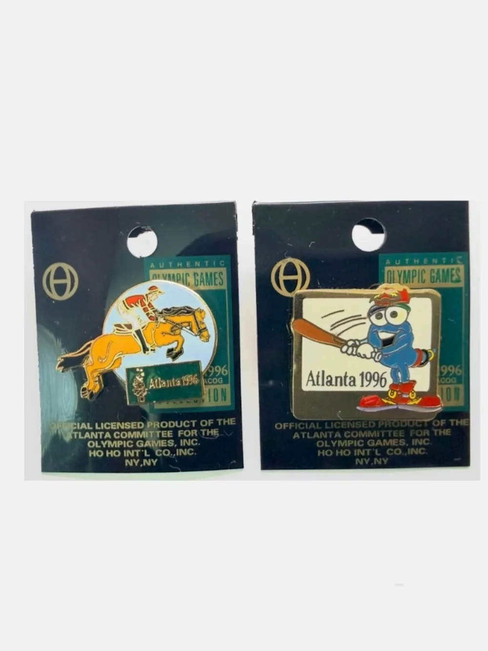 Atlanta 1996 Olympic Games Pins (2) - Equestrian & Baseball